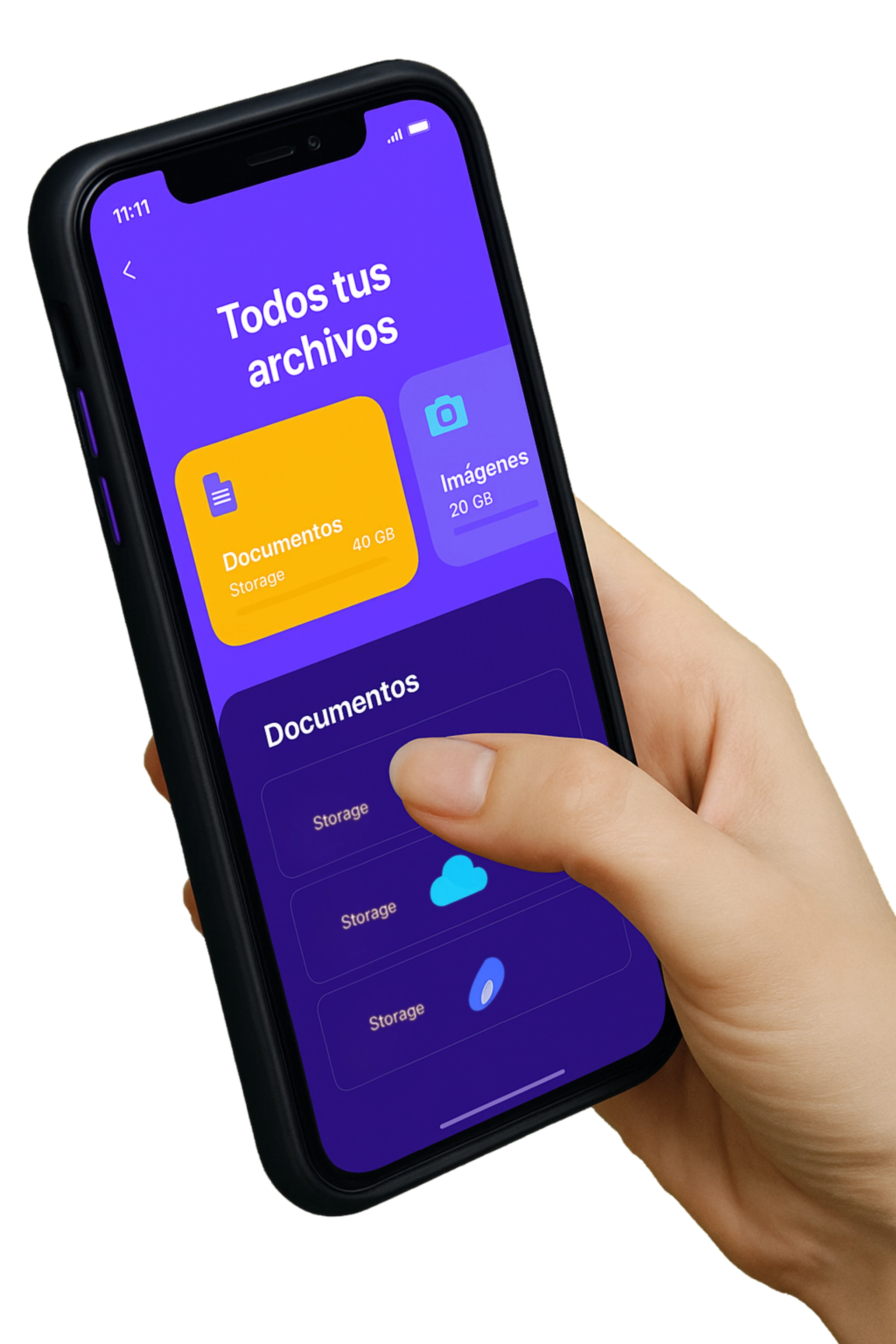 Smartphone with app interface